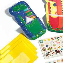 Load image into Gallery viewer, Tiny Tada! Note Cards & Sticker Set - Dinos & Dragons