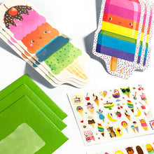 Load image into Gallery viewer, Tiny Tadas! Note Cards and Sticker Set - Sweet Treats
