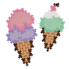 Load image into Gallery viewer, Puzzle By Number Ice Cream Cones - 250 Pieces
