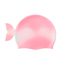 Load image into Gallery viewer, Shaped Swimming Cap Ocean Treasure Rose Ombre