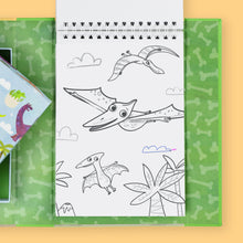 Load image into Gallery viewer, Dinosaur Colouring Set – portable mess-free colouring for kids