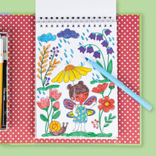 Load image into Gallery viewer, Tiger Tribe Forest Fairies Colouring Set – fairy and forest creature stickers close-up – the outdoor kid.