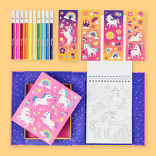 Load image into Gallery viewer, Tiger Tribe Unicorn Magic Colouring Set – 36 colouring pages and 75 stickers – the outdoor kid.