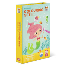 Load image into Gallery viewer, Tiger Tribe Mermaids Colouring Set – full kit with markers and stickers – the outdoor kid.