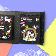 Load image into Gallery viewer, Tiger Tribe Neon Colouring Set – Unicorns & Friends – 36 colouring pages – the outdoor kid.