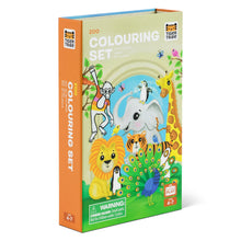 Load image into Gallery viewer, Tiger Tribe Colouring Set – Zoo – full kit with markers and stickers – the outdoor kid.