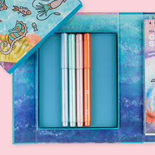 Load image into Gallery viewer, Tiger Tribe Shimmer Colouring Set – Sea Life – shimmer markers included – the outdoor kid.