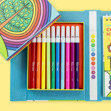 Load image into Gallery viewer, Tiger Tribe Colour by Numbers – Rainbow Garden – vibrant coloured markers included – the outdoor kid.