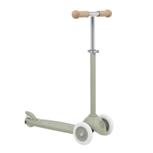 Load image into Gallery viewer, Banwood Eco Scooter in Olive made from 100% recycled plastic.