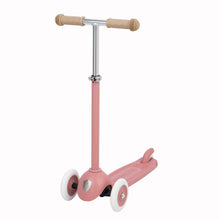Load image into Gallery viewer, Angled view of the Banwood Eco Scooter in Raspberry.