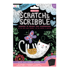 Load image into Gallery viewer, Scratch and Scribble Mini Kit - Cutie Cat