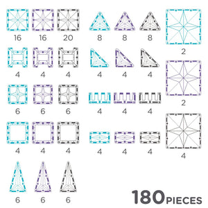 Image of CleverClix Mega Ice Crystal Pack containing 180 pieces, perfect for creative and sparkling craft projects