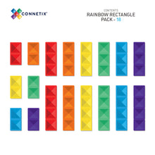 Load image into Gallery viewer, Connetix 18 Piece Rainbow Rectangle Pack