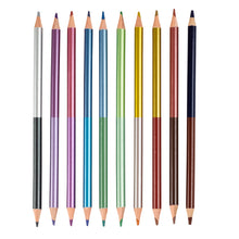 Load image into Gallery viewer, Tiger Tribe Pencil Art – Metallic Blend & Shade – metallic pencil colours close up – the outdoor kid.