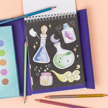 Load image into Gallery viewer, Tiger Tribe Pencil Art – Metallic Blend & Shade – celestial-themed colouring pages – the outdoor kid.