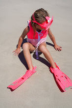 Load image into Gallery viewer, Kids Snorkel Set Small Melody the Mermaid Pink