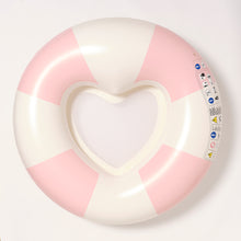 Load image into Gallery viewer, Luxe Pool Ring Stole My Heart Pink Stripe