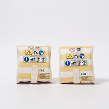 Load image into Gallery viewer, Kids Neoprene Arm Bands Sid the Seagull Mustard Stripe