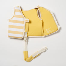 Load image into Gallery viewer, Kids Swim Vest Sid the Seagull Mustard Stripe Size 1-2