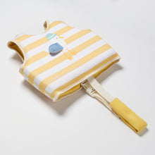 Load image into Gallery viewer, Kids Swim Vest Sid the Seagull Mustard Stripe Size 1-2