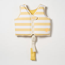 Load image into Gallery viewer, Kids Swim Vest Sid the Seagull Mustard Stripe Size 2-3