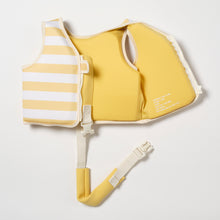 Load image into Gallery viewer, Kids Swim Vest Sid the Seagull Mustard Stripe Size 2-3