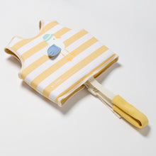 Load image into Gallery viewer, Kids Swim Vest Sid the Seagull Mustard Stripe Size 2-3