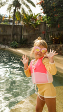 Load image into Gallery viewer, Melody the Mermaid Mini Swim Goggles Neon Strawberry