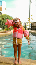 Load image into Gallery viewer, Melody the Mermaid Mini Swim Goggles Neon Strawberry