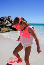Load image into Gallery viewer, Swim Vest 1-2 Melody the Mermaid Neon Strawberry