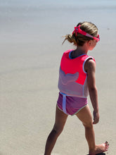 Load image into Gallery viewer, Swim Vest 1-2 Melody the Mermaid Neon Strawberry