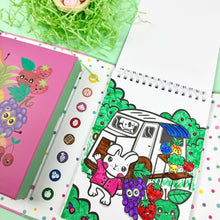 Load image into Gallery viewer, Tiger Tribe Scented Colouring – Fruity Cutie – fruity illustrations close-up – the outdoor kid.