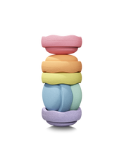 Load image into Gallery viewer, Stapelstein® Original Rainbow Pastel stacking stone – light, bright colours for creative play and balance.