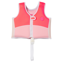 Load image into Gallery viewer, Kids Swim Vest Melody the Mermaid Neon Strawberry 2–3 Years