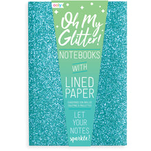 Load image into Gallery viewer, Oh My Glitter! Notebooks - Set of 3 - Aquamarine & Sapphire