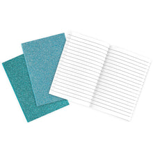 Load image into Gallery viewer, Oh My Glitter! Notebooks - Set of 3 - Aquamarine & Sapphire