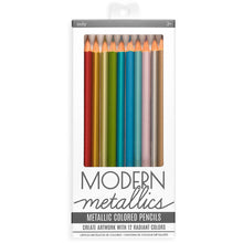 Load image into Gallery viewer, Modern Metallic Colored Pencils - Set of 12