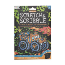 Load image into Gallery viewer, Monster Truck - Scratch and Scribble Mini Kit