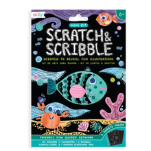 Load image into Gallery viewer, Scratch and Scribble Mini Kit - Friendly Fish