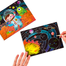 Load image into Gallery viewer, Space Explorers Scratch & Scribble