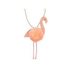 Load image into Gallery viewer, Flamingo Pompom Necklace