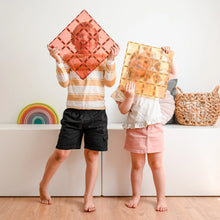 Load image into Gallery viewer, Connetix 2 Piece Base Plate Lemon & Peach Pack
