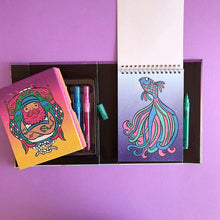 Load image into Gallery viewer, Tiger Tribe Glitter Colouring Set – Ocean Dreams – ocean-themed colouring pages – the outdoor kid.