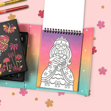 Load image into Gallery viewer, Tiger Tribe Night Garden Glitter Colouring Set – night garden-themed colouring pages – the outdoor kid.