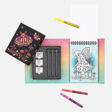 Load image into Gallery viewer, Tiger Tribe Night Garden Glitter Colouring Set – 36 colouring pages – the outdoor kid.