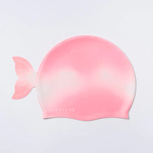 Load image into Gallery viewer, Shaped Swimming Cap Ocean Treasure Rose Ombre