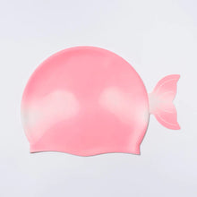 Load image into Gallery viewer, Shaped Swimming Cap Ocean Treasure Rose Ombre