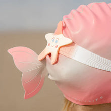 Load image into Gallery viewer, Shaped Swimming Cap Ocean Treasure Rose Ombre