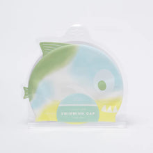 Load image into Gallery viewer, Shaped Swimming Cap Shark Tribe Khaki Ombre
