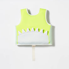 Load image into Gallery viewer, Swim Vest Shark Tribe Blue Neon Citrus | Size 2-3